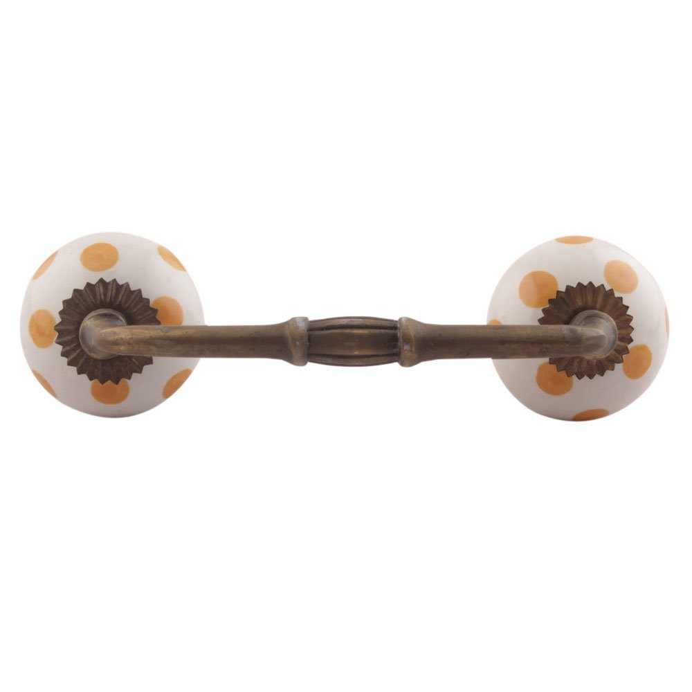 Indian Shelf 8" Mustard Door Handles for Cabinet & Drawer, 4 Pieces