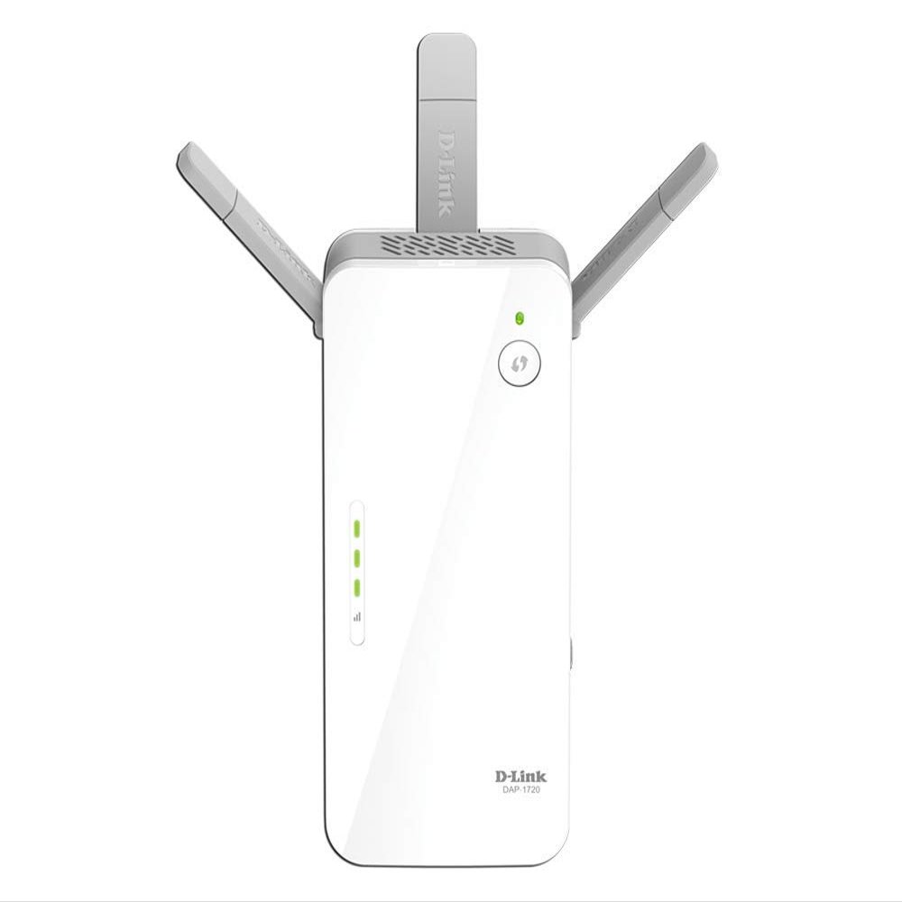 D-Link WiFi Range Extender, AC1750 Plug in Wall Booster, Dual Band Gigabit Wireless Repeater and Smart Signal Indicator (DAP-1720) (Renewed)