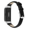 Jennyfly Compatible with Samsung Galaxy fit SM-R370 Strap, Fashion Women Slim Strap Adjustable 5.5-8.1 inch Leather Wristband with Metal Buckle - Black view 1