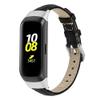 Jennyfly Compatible with Samsung Galaxy fit SM-R370 Strap, Fashion Women Slim Strap Adjustable 5.5-8.1 inch Leather Wristband with Metal Buckle - Black view 2
