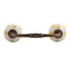 Indian Shelf 4 Pieces Yellow Door Handles for Cabinet Drawer Dresser- 6" view 1