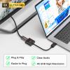 TSUPY  to HDMI Adapter Converter 4K UHD, DP (Source) to HDMI (Monitor) Cable Gold Plated Converter Displaylink Cord Compatible for PC, Projector, HDTV and More Display Devices view 3