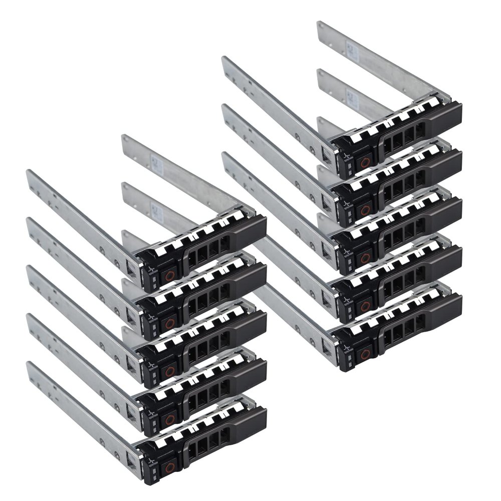 Hard Drive Tray Caddy 2.5 SSD Caddy G176J 0G176J Hard Drive Bracket Compatible with Dell PowerEdge 14/13/12th Generation T440 T640 R730 R730XD R630 T630 T430 R830 R930 R720 R820 R920, 10 Pack