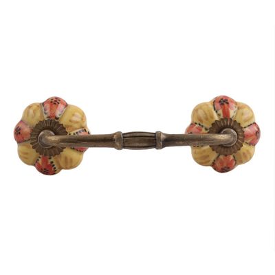 Indian Shelf 8" Ceramic Door Handles for Cabinet, Drawer & Dresser 2 Pieces