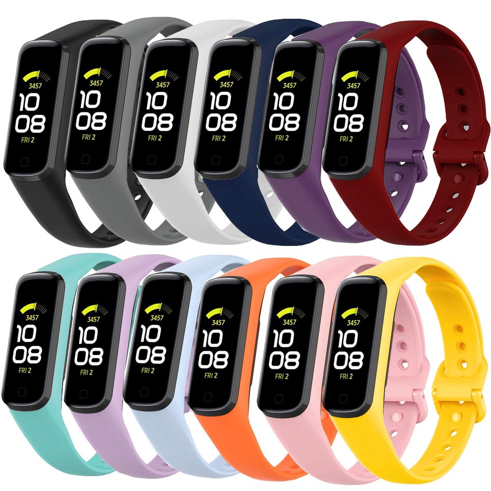 12 Pack Replacement Bands Compatible with Samsung Galaxy Fit 2 SM-R220 for Women Men Classic Waterproof Sport Watch Band Strap Wristband for Galaxy Fit 2 Smart Watch