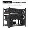 AAAwave 12GPU Mining Rig Frame - The Sluice V2 Steel Open Frame Mining Rig Case, Stackable Chassis for Crypto Coin Currency & AI Machine Learning Applications - Frame Only (Black) view 4