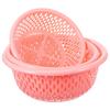 Hemoton 3-Piece Kitchen Sink Drain Basket Set Plastic Colanders for Washing Fruits and Vegetables with Hanging Holes 12X12X4.64 Inch view 1