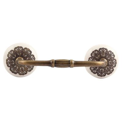 IndianShelf 6" Ceramic Door Handles for Drawer, Cabinet & Dresser- 4 Pieces