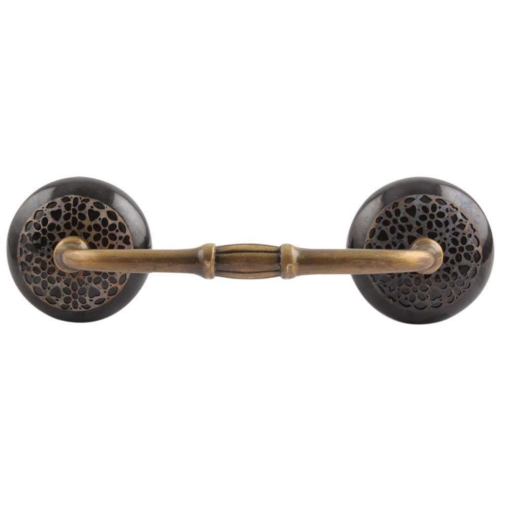 Indian Shelf 6" Black Door Handles for Cabinet, Drawer, Dresser, 4 Pieces