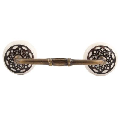 Indian Shelf 4 Pieces Cream Door Handles for Dresser, Drawer, Cabinet- 4"
