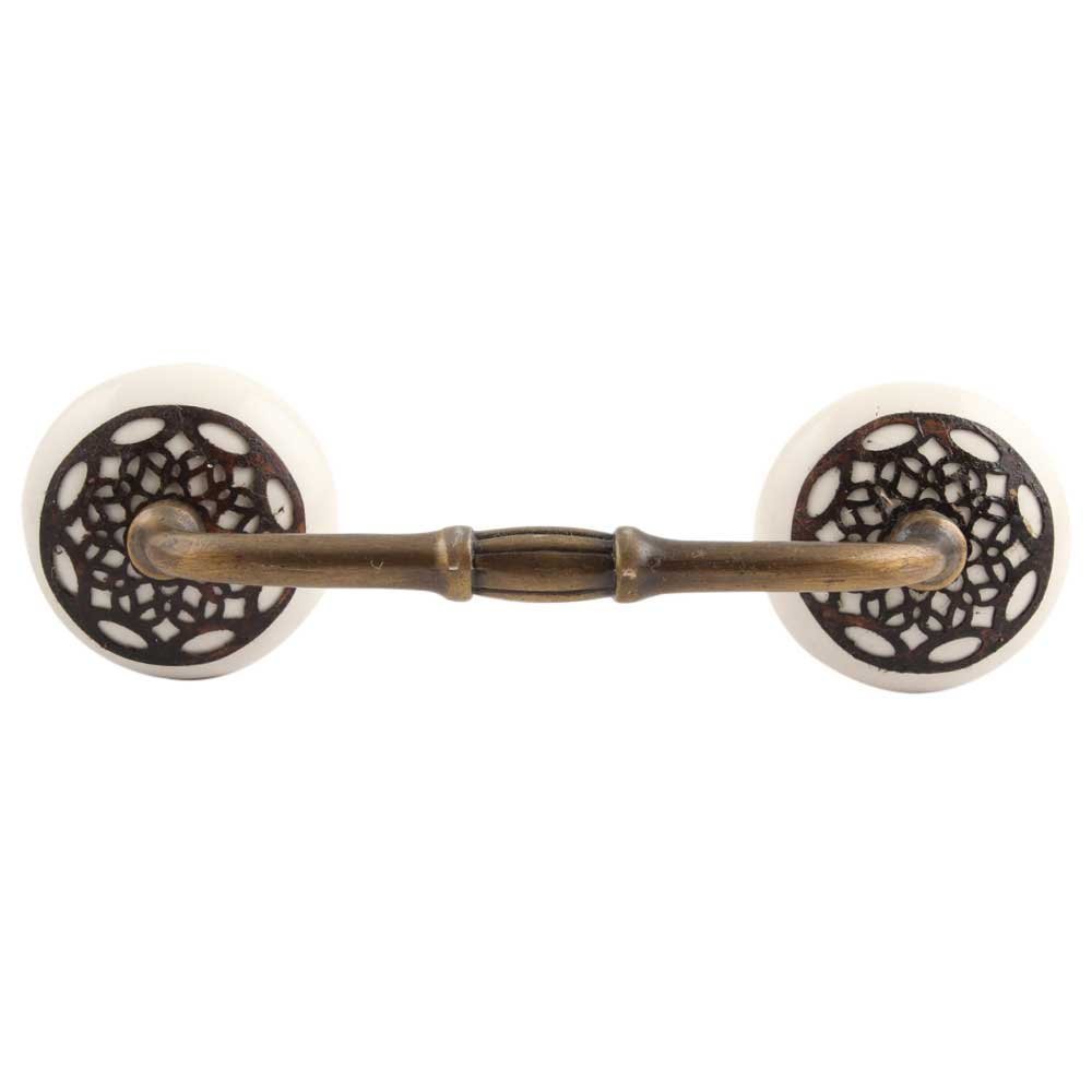 Indian Shelf 4 Pieces Cream Door Handles for Dresser, Drawer, Cabinet- 4"