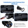 BTRLIACY Quick Charge 3.0 Charger Waterproof 12V/24V Dual USB with LED Digital Voltmeter for Car Truck Boat Marine view 4
