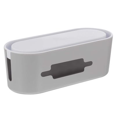 Hemobllo Large Cord Organizer Storage Box with Detachable Cover Plastic