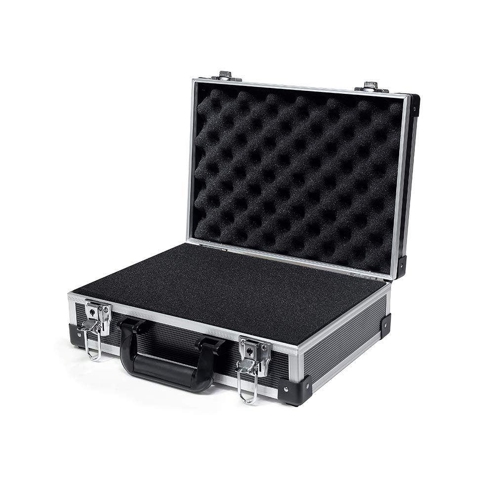 AxiGear 16in Aluminum Hard Case with DIY Customizable Foam Insert (16 x 11 x 5in Interior)