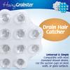 As Seen on Shark Tank Hair Shower Drain Hair Catcher, Hair Stopper Bathtub Drain Protector, & Catcher Drain Cover Alternative, Must-Haves HairyGrabster, 2 Pack, White view 3