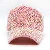 Andongnywell Unisex Versatile Baseball Cap Rhinestone Hats Adjustable Sun Protection Inlaid Diamond Hats Duckbill caps (White,One Size) view 2