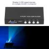 PUSOKEI 4 Port VGA Switcher, Drive 4 Port VGA Switcher SVGA Monitor Sharing Switch Box 4 in 1 Out for LCD PC TV Monitor view 4