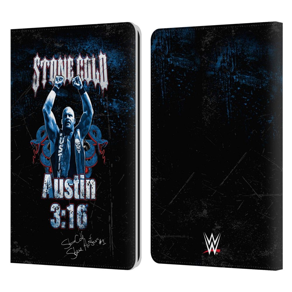 Head Case Designs Officially Licensed WWE Stone Cold Toughest SOB Steve Austin Leather Wallet Case Compatible with Kindle Paperwhite 1/2 / 3
