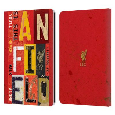 Head Case Designs Officially Licensed Liverpool Football Club Vintage Plate Anfield Liver Bird YNWA Leather Wallet Case Compatible with Kindle Paperwhite 1/2 / 3