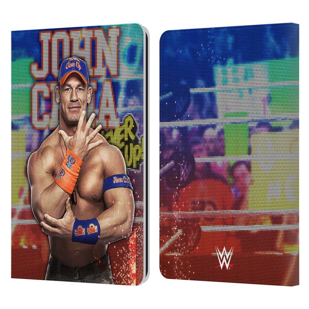 Head Case Designs Officially Licensed WWE LED Image 2017 John Cena Leather Wallet Case Compatible with Kindle Paperwhite 1/2 / 3