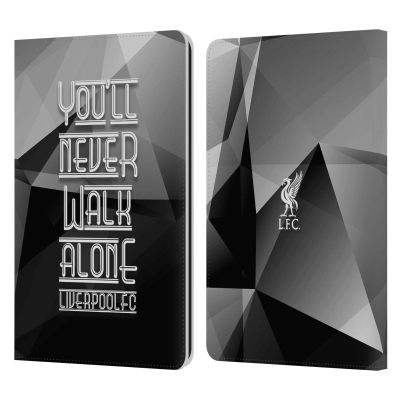 Head Case Designs Officially Licensed Liverpool Football Club Grey Geo YNWA Liver Bird YNWA Leather Wallet Case Compatible with Kindle Paperwhite 1/2 / 3