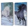 Head Case Designs Officially Licensed Simone Gatterwe Freedom in The Snow Horses Leather Wallet Case Compatible with Kindle Paperwhite 1/2 / 3 view 1