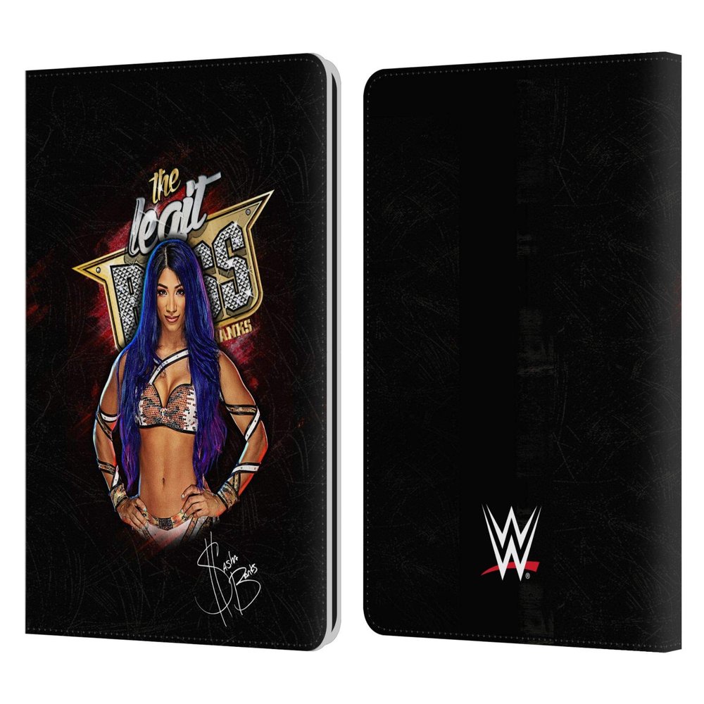 Head Case Designs Officially Licensed WWE Legit Boss Image Sasha Banks Leather Wallet Case Compatible with Kindle Paperwhite 1/2 / 3