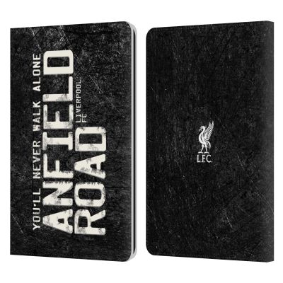 Head Case Designs Officially Licensed Liverpool Football Club Anfiled Road Black Liver Bird YNWA Leather Wallet Case Compatible with Kindle Paperwhite 1/2 / 3