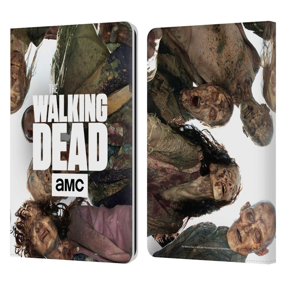 Head Case Designs Officially Licensed AMC The Walking Dead Group Logo Leather Wallet Case Compatible with Kindle Paperwhite 1/2 / 3