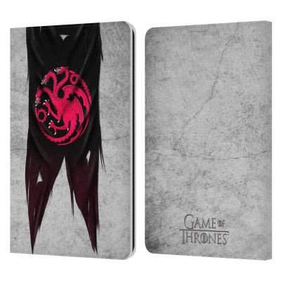 Head Case Designs Officially Licensed HBO Game of Thrones Targaryen Sigil Flags Leather Wallet Case Compatible with Kindle Paperwhite 1/2 / 3