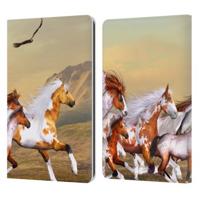 Head Case Designs Officially Licensed Simone Gatterwe Wild Herd Horses Leather Wallet Case Compatible with Kindle Paperwhite 1/2 / 3