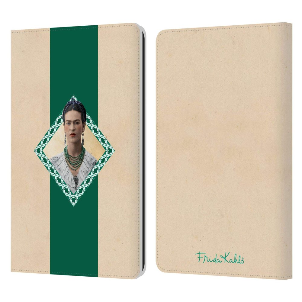 Head Case Designs Officially Licensed Frida Kahlo Aztec Portrait 2 Leather Wallet Case Compatible with Kindle Paperwhite 1/2 / 3