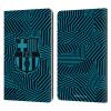 Head Case Designs Officially Licensed FC Barcelona Black Crest Leather Wallet Case Compatible with Kindle Paperwhite 1/2 / 3 view 1