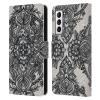 Head Case Designs Officially Licensed Micklyn Le Feuvre Charcoal Lace Pencil Doodle Mandala 3 Leather Wallet Case Compatible with Samsung Galaxy S21 5G view 1