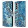 Head Case Designs Officially Licensed Micklyn Le Feuvre Lost in Blue A Daydream Made Visible Mandala 3 Leather Book Wallet Case Cover Compatible with Samsung Galaxy S21 5G view 1