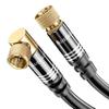 BlueRigger RG6 Digital Coaxial Audio Video Cable - 25FT, 90 Angled to Straight Male F Type Connector, Triple Shielded - HDTV, CATV, DVB-T2/C/S, Cable Modem, Radio, Satellite Receivers view 1