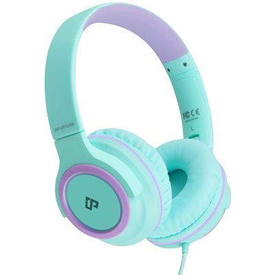 INFURTURE Kids Headphones, Wired Headphones for Kids Over Ear with Microphone, 85/94dB Volume Limiter Headphone for Girls Boys, Foldable Headphone for School, Airplane Travel