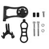 Bike Computer Mount Holder Aluminium Alloy Bike Odometer Extension Holder Bracket for Mountain Bikes(Black) view 1