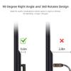 90 Degree Optical Audio Cable, 15ft Optical Cable, Slim Optical Digital Audio Cable, 360 Degree Right Angle Digital Audio Fiber Optic Cable Toslink for Sound Bar, TV, PS4, Xbox, Home Theater view 2