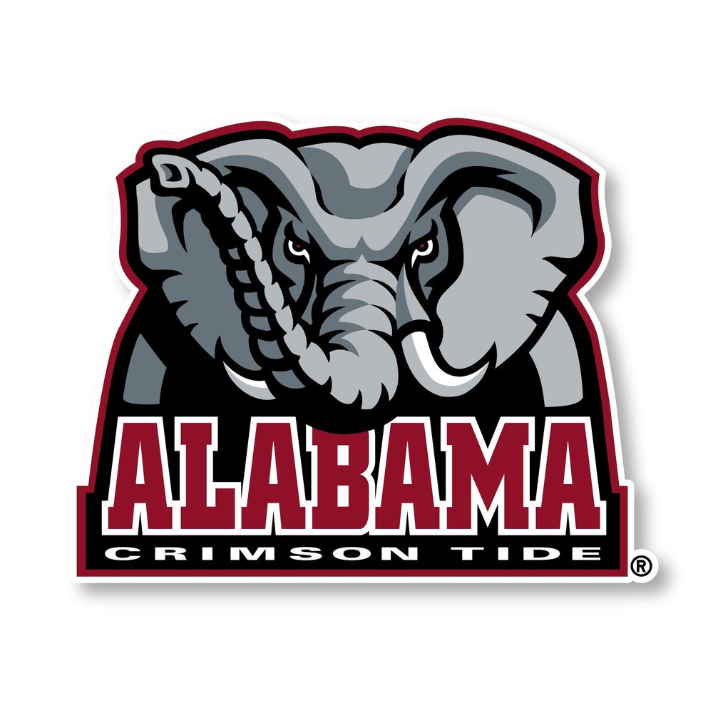 Alabama Crimson Tide 8 Inch Vinyl Mascot Decal Sticker Officially Licensed Collegiate Product