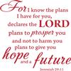 Decaltor Red 17" x 16" for I Know The Plans I Have for You declares The Lord Jeremiah 29:11 Quotes Sayings Words Art Decor Lettering Vinyl Wall Art Inspirational Uplifting Bible view 1