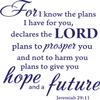 Decaltor Purple 17" x 16" for I Know The Plans I Have for You declares The Lord Jeremiah 29:11 Quotes Sayings Words Art Decor Lettering Vinyl Wall Art Inspirational Uplifting Bible view 1
