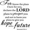 Decaltor Glossy Black 17" x 16" for I Know The Plans I Have for You declares The Lord Jeremiah 29:11 Quotes Sayings Words Art Decor Lettering Vinyl Wall Art Inspirational Uplifting Bible view 1