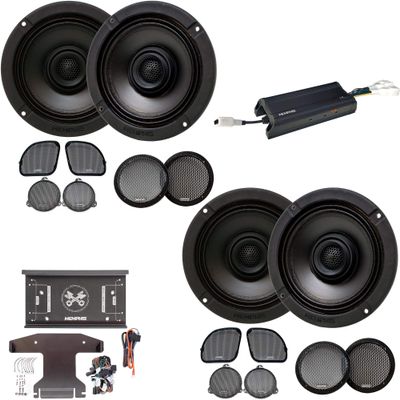 Memphis Audio MXAHDPRO4 4 6.5 Inch Speaker Motorcycle Audio Compatible with Harley Davidson RG15-23 and SG 14-23