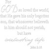 Decaltor Matte White 21" x 18" for God so Loved The World That he Sent his only Begotten Son John 3:16 Quotes Sayings Words Art Decor Lettering Vinyl Wall Art Inspirational Uplifting Bible view 1