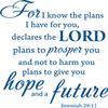 Decaltor Blue 15" x14" for I Know The Plans I Have for You declares The Lord Jeremiah 29:11 Quotes Sayings Words Art Decor Lettering Vinyl Wall Art Inspirational Uplifting Bible view 1