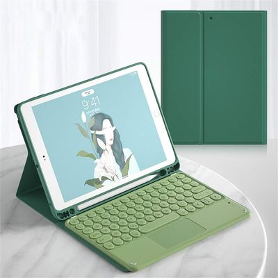 2020 New iPad Pro11 Keyboard case with touchpad with Apple Pencil Slot Smart flip Leather case Wireless Bluetooth Keyboard Magnetic Removable Keyboard (iPad Pro112020/2018, Green)