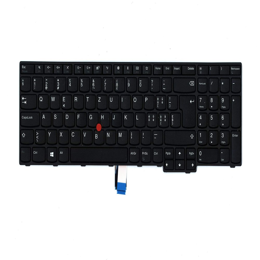 Replacement Swiss Non-Backlit Keyboard for Lenovo Thinkpad E570 E575 E570C