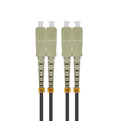 Jeirdus 150M SC to SC 10/40/100Gbs OM4 Outdoor Armored Duplex 50/125 Fiber Optic Cable Jumper Optical Patch Cord Multimode 150Meters 492ft SC-SC