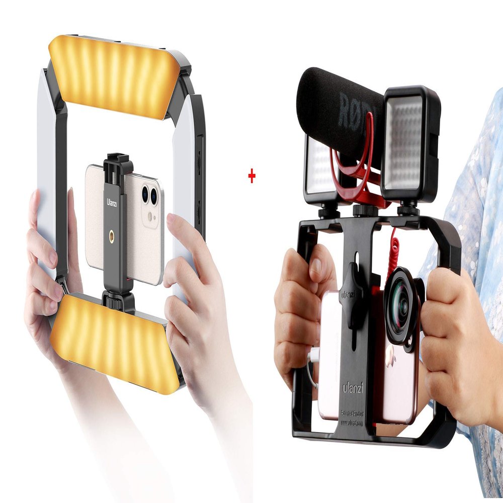 ULANZI U200 Smartphone Video Rig with Light Bundle with U Rig Pro Video Rig